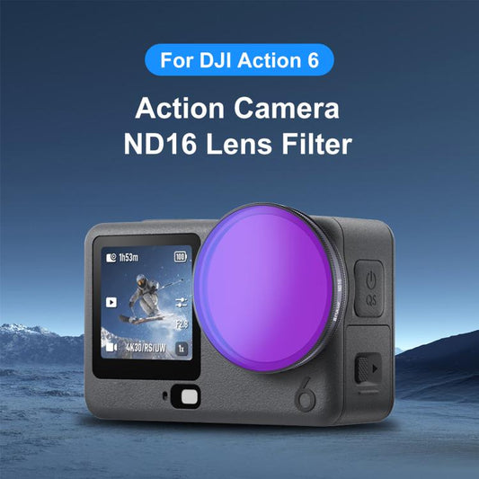 Filtro de lente ND16 PULUZ para cámara de acción DJI Osmo Action 6, ND16