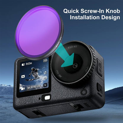 For DJI Osmo Action 6 PULUZ Action Camera ND16 Lens Filter, ND16
