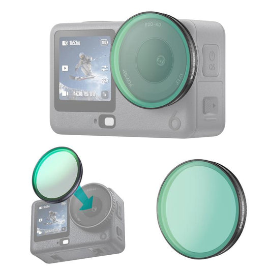 Filtro de lente Black Mist 1/4 para cámara de acción DJI Osmo Action 6 PULUZ, Black Mist 1/4