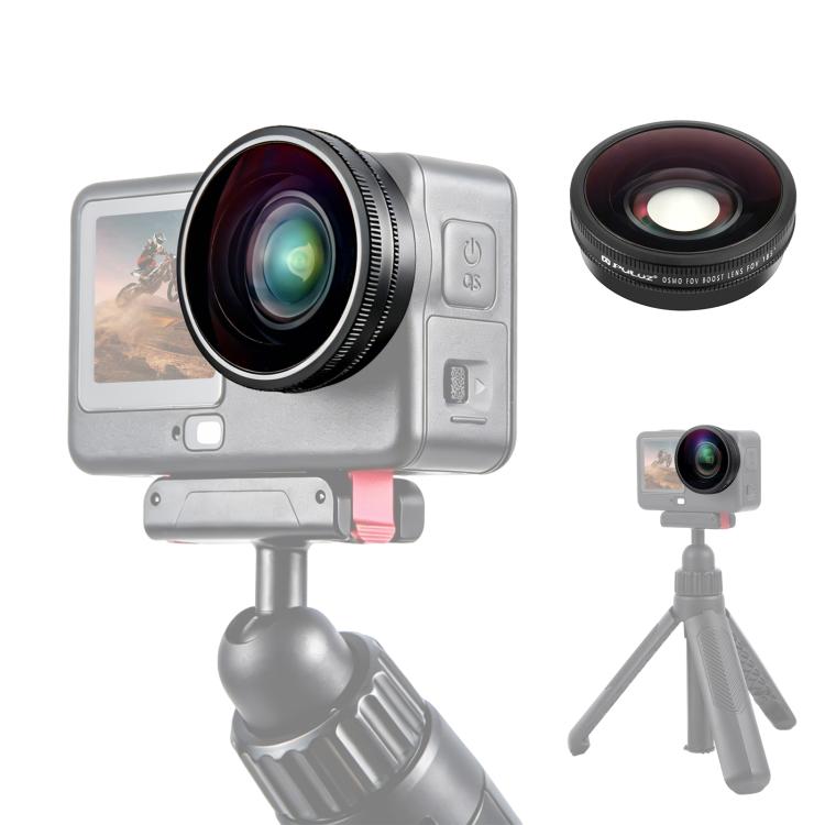 Pour DJI Osmo Action 6, objectif grand-angle 185 degrés PULUZ FOV Boost, pour DJI Osmo Action 6