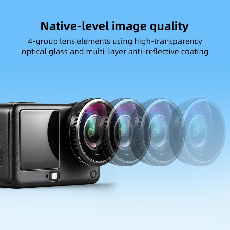 Pour DJI Osmo Action 6, objectif grand-angle 185 degrés PULUZ FOV Boost, pour DJI Osmo Action 6