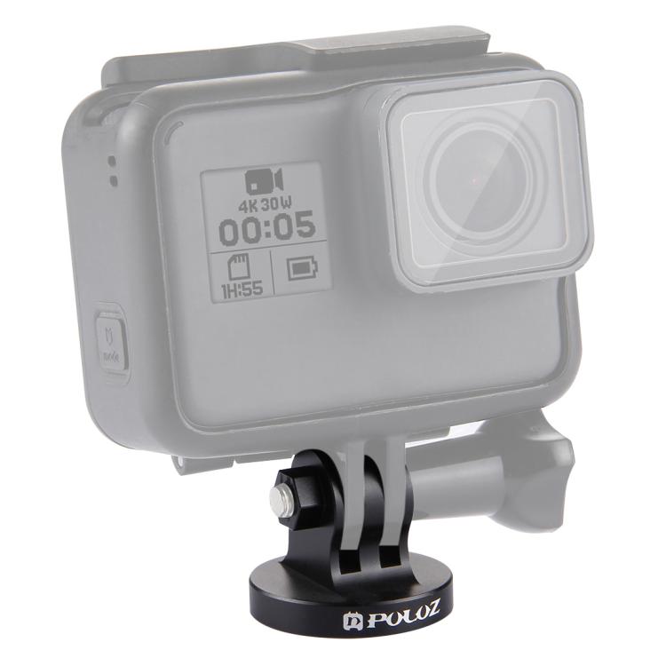 PULUZ 1/4 inch Screw Hole Tripod Mount CNC Adapter for GoPro, Insta360, DJI and Other Action Cameras