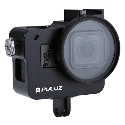 PULUZ Housing Shell CNC Aluminum Alloy Protective Cage with Insurance Frame & 52mm UV Lens for GoPro HERO(2018) /7 Black /6 /5, For HERO6 /5 Pull Frame US Stock, For HERO6 /5 Pull Frame AE Stock, For HERO6 /5 Pull Frame UK Stock, For HERO6 /5 Pull Fram...