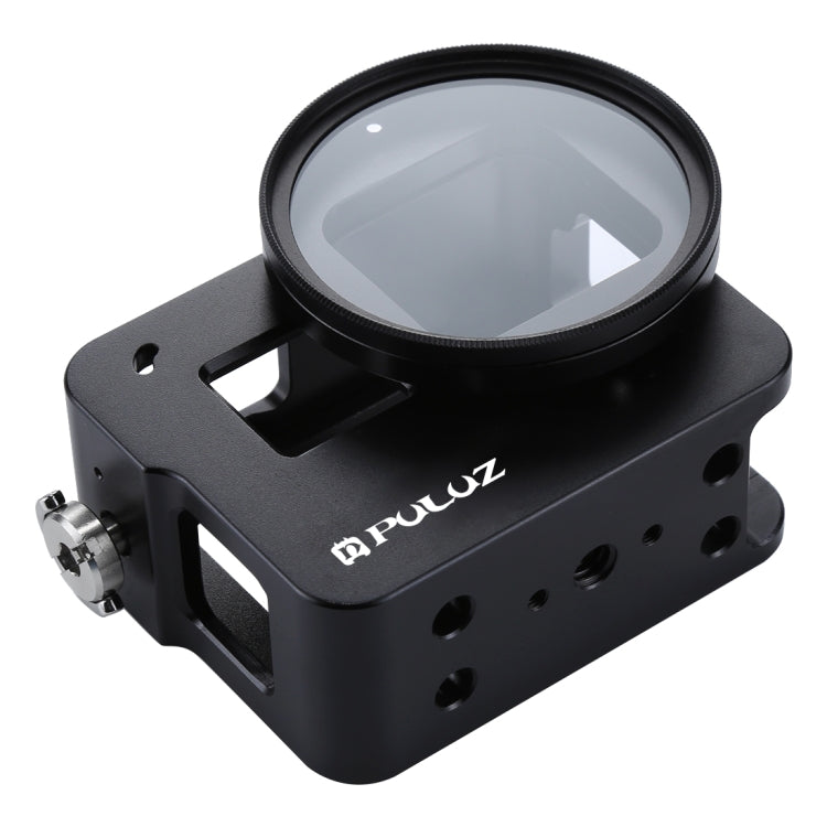 PULUZ Housing Shell CNC Aluminum Alloy Protective Cage with Insurance Frame & 52mm UV Lens for GoPro HERO(2018) /7 Black /6 /5, For HERO6 /5 Pull Frame US Stock, For HERO6 /5 Pull Frame AE Stock, For HERO6 /5 Pull Frame UK Stock, For HERO6 /5 Pull Fram...