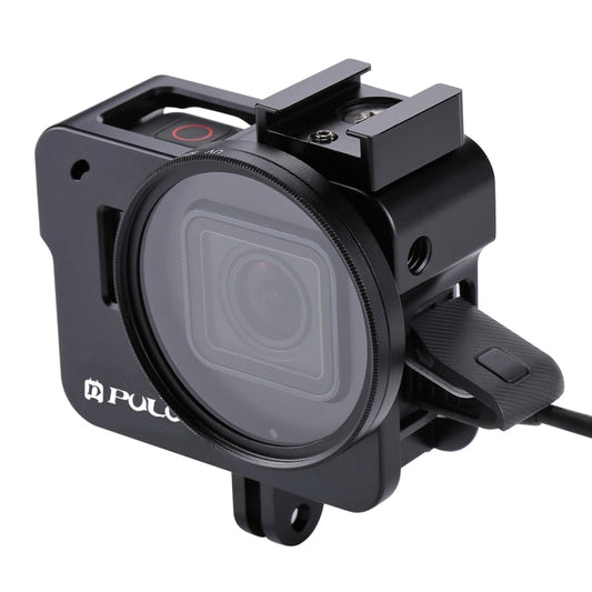 PULUZ Housing Shell CNC Aluminum Alloy Protective Cage with 52mm UV Lens for GoPro HERO(2018) /7 Black /6 /5, For HERO6 /5 No Frame US Stock, For HERO6 /5 No Frame AE Stock, For HERO6 /5 No Frame UK Stock, For HERO6 /5 No Frame, For HERO5/6 No Frame
