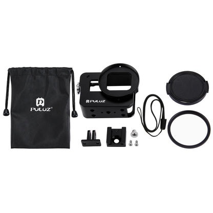 PULUZ Housing Shell CNC Aluminum Alloy Protective Cage with 52mm UV Lens for GoPro HERO(2018) /7 Black /6 /5