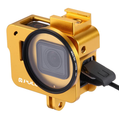 PULUZ Housing Shell CNC Aluminum Alloy Protective Cage with 52mm UV Lens for GoPro HERO(2018) /7 Black /6 /5, For HERO6 /5 No Frame US Stock, For HERO6 /5 No Frame AE Stock, For HERO6 /5 No Frame UK Stock, For HERO6 /5 No Frame, For HERO5/6 No Frame