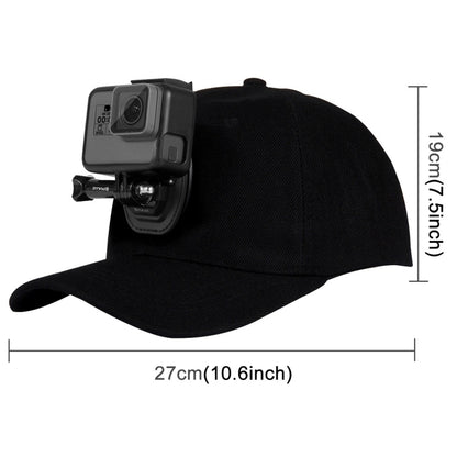 PULUZ Baseball Hat with J-Hook Buckle Mount & Screw for GoPro, DJI OSMO Action and Other Action Cameras, Baseball Hat Black Color, Baseball Hat Red Color, Baseball Hat Dark Blue Color, Baseball Hat Black (US Stock), Baseball Hat Red (US Stock)         ...