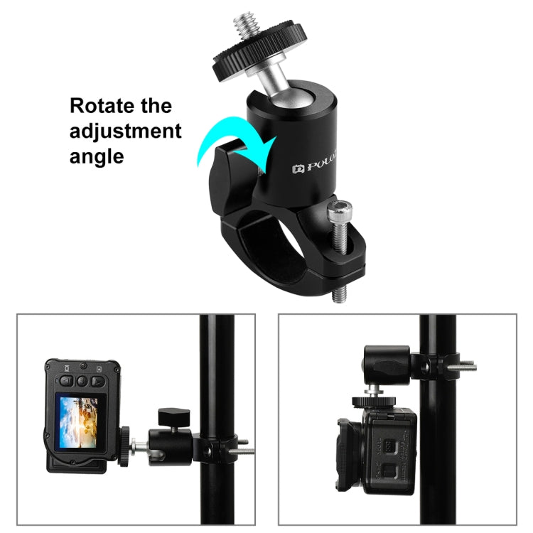 PULUZ Bike Aluminum Handlebar Tripod Ball Head Adapter Mount for DJI, Insta360, GoPro and Other Action Cameras, Ball Head Mount(AE), Ball Head Mount
