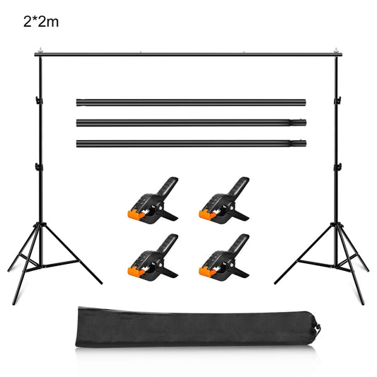 2 x 2m Support de fond de studio photo Support de toile de fond Barre transversale, 2 x 2m