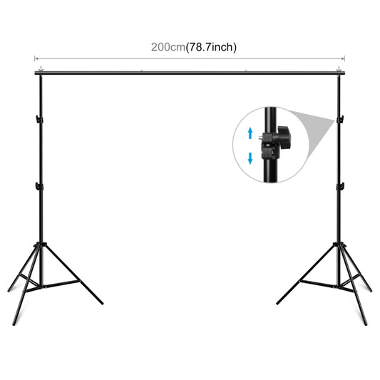 2 x 2m Support de fond de studio photo Support de toile de fond Barre transversale, 2 x 2m