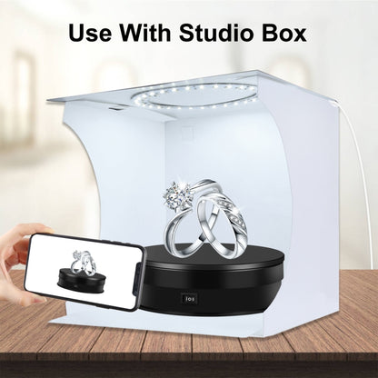PULUZ 15cm Adjusting Speed Rotating Turntable Display Stand, Load: 3kg, 15cm Load 3kg Black, 15cm Load 3kg White