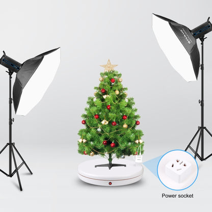 PULUZ 45cm Remote Control Adjusting Speed Rotating Turntable Display Stand with Power Socket, White, Load 100kg, 45cm Load 100kg White US Plug with Power Socket, 45cm Load 100kg White UK Plug with Power Socket                                           ...