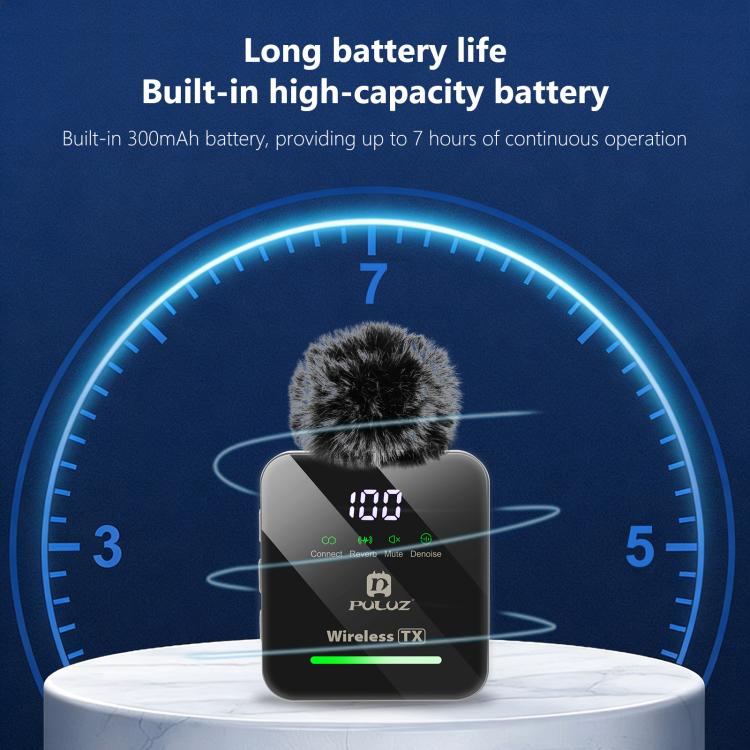 PULUZ 4 TX + 1 RX Wireless Lavalier Microphone, Type-C 4 TX + 1 RX