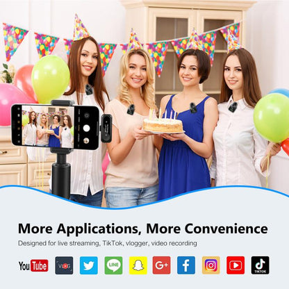 PULUZ 4 TX + 1 RX Wireless Lavalier Microphone, Type-C 4 TX + 1 RX