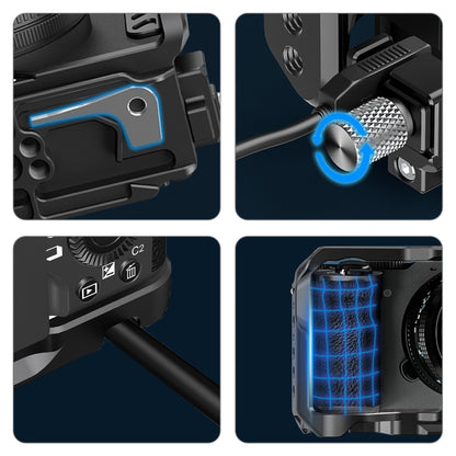 For Sony ILCE-A7CM2 / Alpha 7C II / Alpha 7CR PULUZ Metal Camera Cage Stabilizer Rig, For Sony ILCE-A7CM2 / Alpha 7CR