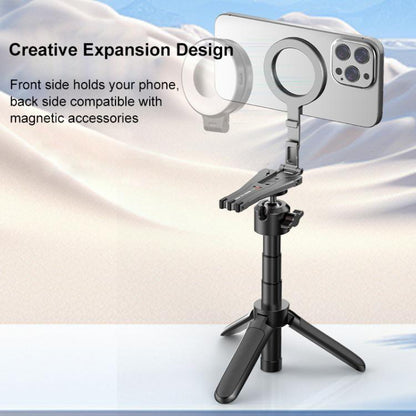 Foldable MagSafe Magnet Tripod Desk Phone Mount Handle Bracket