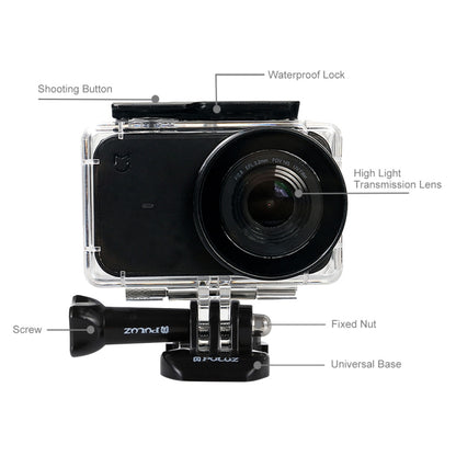 PULUZ 45m Underwater Acrylic Plexiglass Waterproof Housing Diving Case for Xiaomi Mijia Small Camera, with Buckle Basic Mount & Screw, For Mijia Small Camera