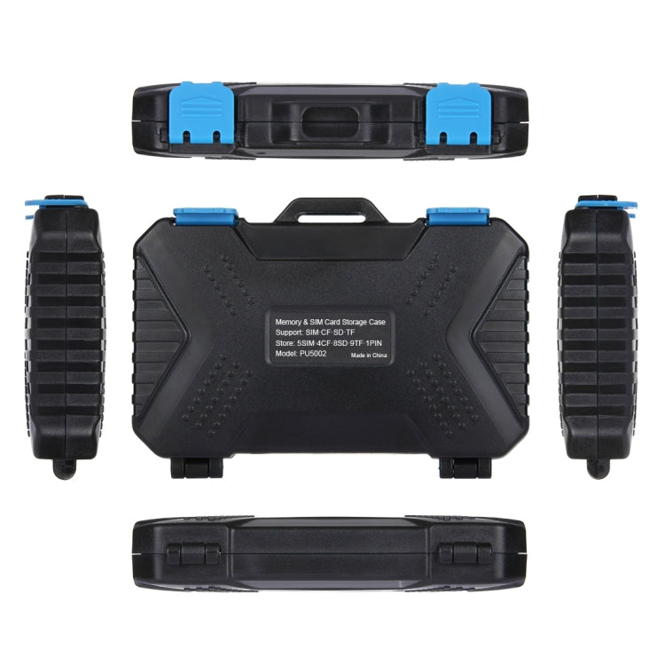 PULUZ 27 in 1 Memory Card Case for 4CF + 8SD + 9TF + 1Card PIN + 1Standard SIM + 2Micro-SIM + 2Nano-SIM, 27 in 1