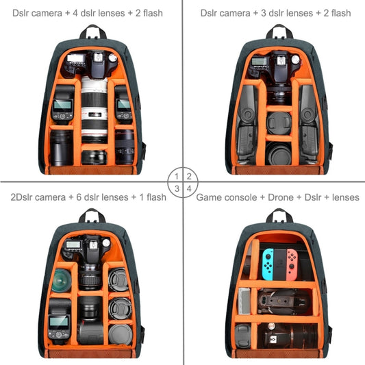 PULUZ Outdoor Tragbare Wasserdichte Kratzfeste Dual Shoulders Rucksack Handheld PTZ Stabilisator Kameratasche mit Regenschutz für Digitalkamera, DJI Ronin-SC / Ronin-S, Rucksack (Grau), Rucksack (Schwarz)