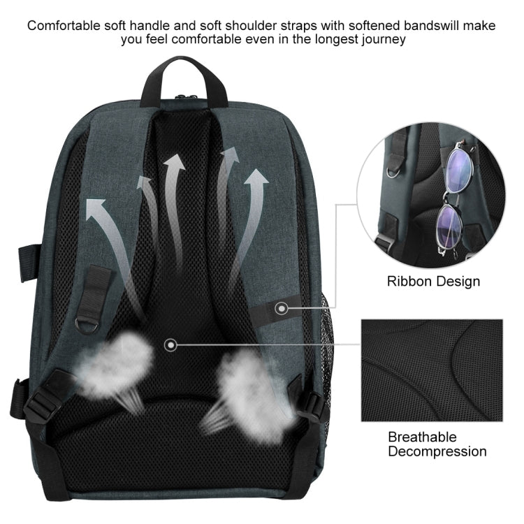 PULUZ Outdoor Portable Waterproof Scratch-proof Dual Shoulders Backpack Handheld PTZ Stabilizer Camera Bag with Rain Cover for Digital Camera, DJI Ronin-SC / Ronin-S, Backpack(Grey), Backpack(Black)