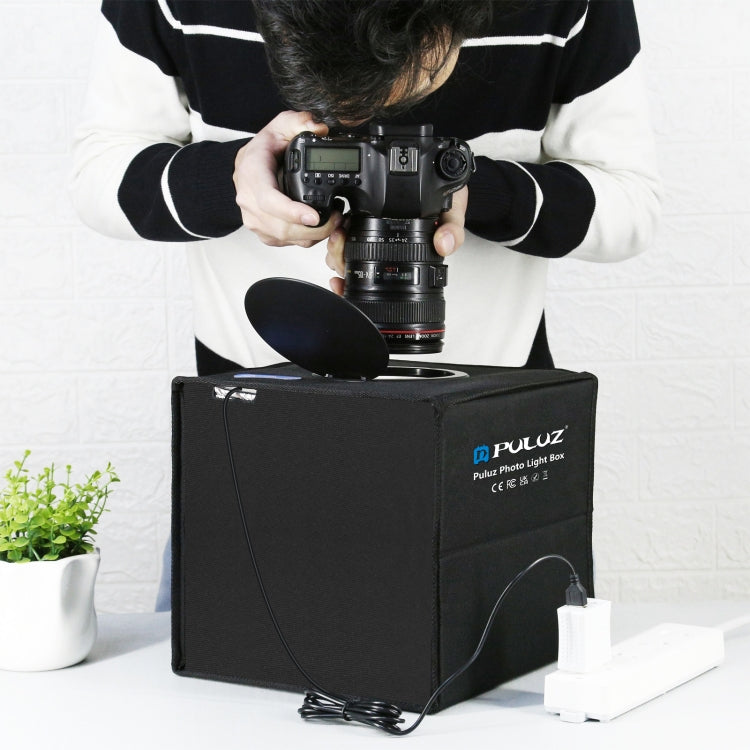 PULUZ 25cm Folding Portable Ring Light Photo Lighting Studio Shooting Tent Box with 12 Colors Backdrops, Size: 25cm x 25cm x 25cm, 25cm High CRI Box, 25cm High CRI Box US