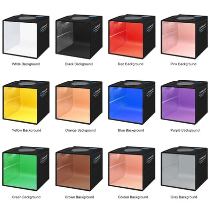 PULUZ 25cm Folding Portable Ring Light Photo Lighting Studio Shooting Tent Box with 12 Colors Backdrops, Size: 25cm x 25cm x 25cm, 25cm High CRI Box, 25cm High CRI Box US