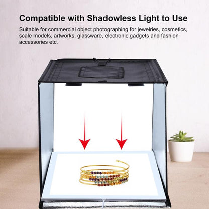 PULUZ Photo Studio Light Box Portable 60 x 60 x 60 cm Light Tent LED 5500K White Light Dimmable Mini 36W Photography Studio Tent Kit with 6 Removable Backdrops (Black Orange White Green Blue Red), 60cm Box(US), 60cm Box(UK), 60cm Box(EU), 60cm Box(AU)