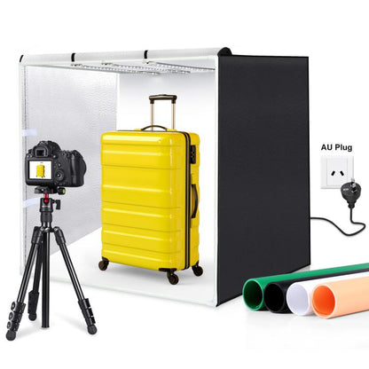 PULUZ 80cm Tente de Studio Photo Pliable et Portable 90W 14000LM Lumière Blanche IRC Élevé avec 3 Fonds de Couleurs Noir, Blanc, Orange