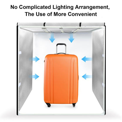 PULUZ 80cm Tente de Studio Photo Pliable et Portable 90W 14000LM Lumière Blanche IRC Élevé avec 3 Fonds de Couleurs Noir, Blanc, Orange