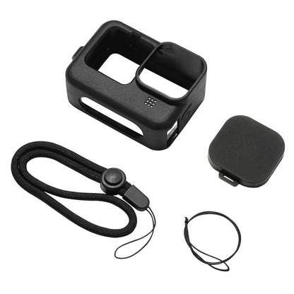 PULUZ for GoPro HERO12 Black /11 Black /10 Black /9 Black Silicone Protective Case Cover with Wrist Strap & Lens Cover, For GoPro HERO9 Black