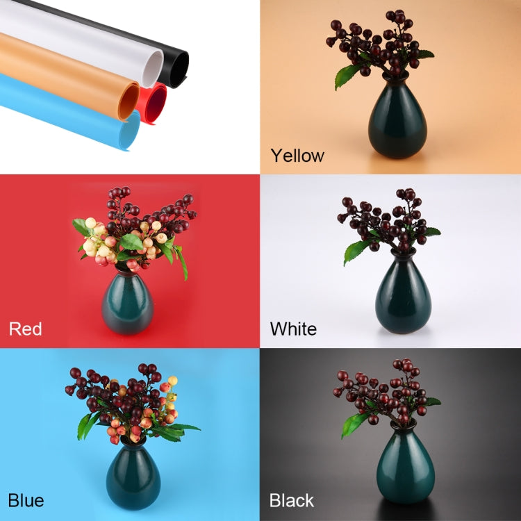 PULUZ Photography Background PVC Paper Kits for Studio Tent Box, Size: 121cm x 58cm, Backdrop 60cm(Red), Backdrop 60cm(Blue), Backdrop 60cm(B), Backdrop 60cm(Y), Backdrop 60cm(W)