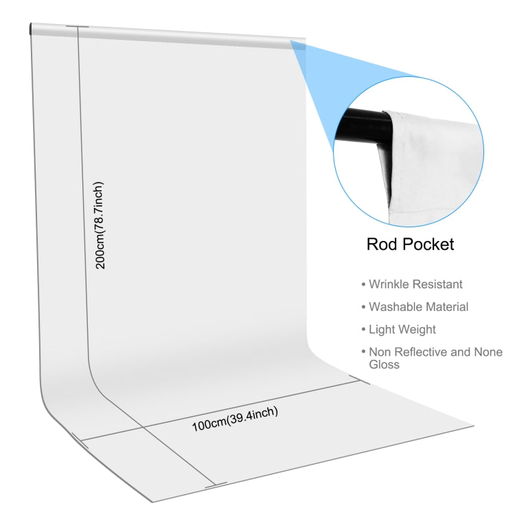 PULUZ 1m x 2m Photography Background Thickness Photo Studio Background Cloth Backdrop