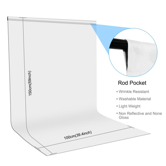 Fond photographique PULUZ 1m x 1.5m, tissu de fond pour studio photo, 1m x 1.5m, 1 x 1.5m