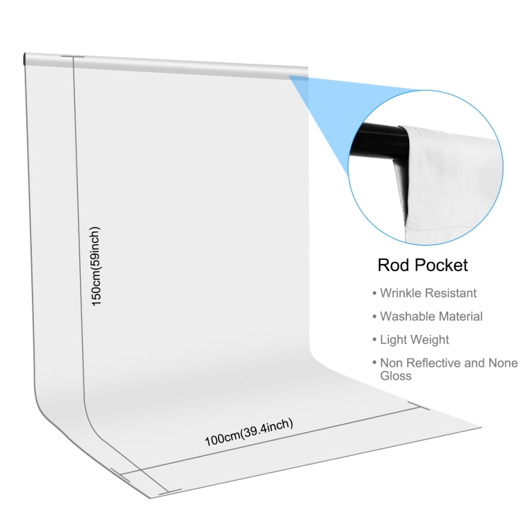 PULUZ 1m x 1.5m Photography Background Photo Studio Background Cloth Backdrop, 1m x 1.5m, 1 x 1.5m