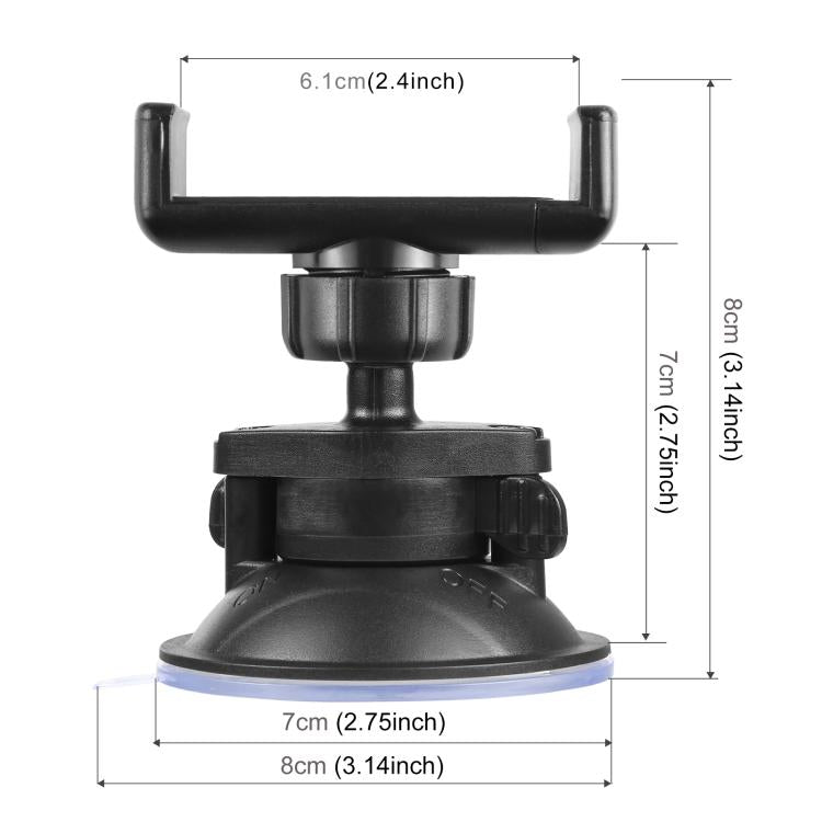 Support de fixation à ventouse rotatif à 360 degrés PULUZ pour iPhone, Galaxy, Huawei, Xiaomi, Sony, HTC, Google et autres smartphones, support à ventouse pour téléphone