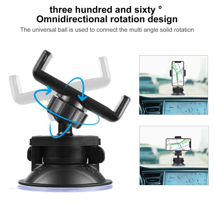 Support de fixation à ventouse rotatif à 360 degrés PULUZ pour iPhone, Galaxy, Huawei, Xiaomi, Sony, HTC, Google et autres smartphones, support à ventouse pour téléphone