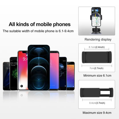Support de fixation à ventouse rotatif à 360 degrés PULUZ pour iPhone, Galaxy, Huawei, Xiaomi, Sony, HTC, Google et autres smartphones, support à ventouse pour téléphone