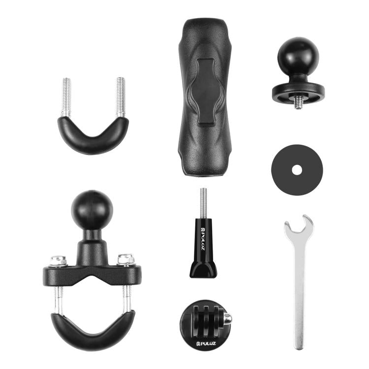 PULUZ Motorcycle Handlebar Fixed Mount U-Bolt Base Holder for GoPro and Other Action Cameras