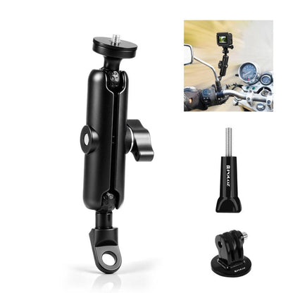 PULUZ Motorcycle Holder Mirror Base Hole Fixed Mount for DJI, Insta360, GoPro and Other Action Cameras, Mirror Base Hole Mount
