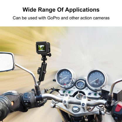 PULUZ Motorcycle Holder Mirror Base Hole Fixed Mount for DJI, Insta360, GoPro and Other Action Cameras, Mirror Base Hole Mount