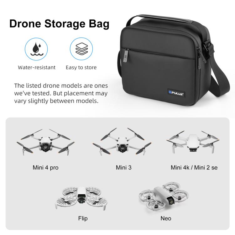 PULUZ Portable Carry Bag Single Shoulder Storage Bag for DJI Mini Series Drone / DJI Osmo Pocket Series