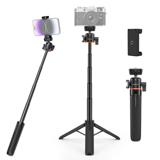 PULUZ Mini Phone Camera Extension Tripod Stand 360 Degree Ball Head Cold Shoe Selfie Stick, Phone Camera Tripod