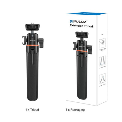 PULUZ Mini Phone Camera Extension Tripod Stand 360 Degree Ball Head Cold Shoe Selfie Stick, Phone Camera Tripod
