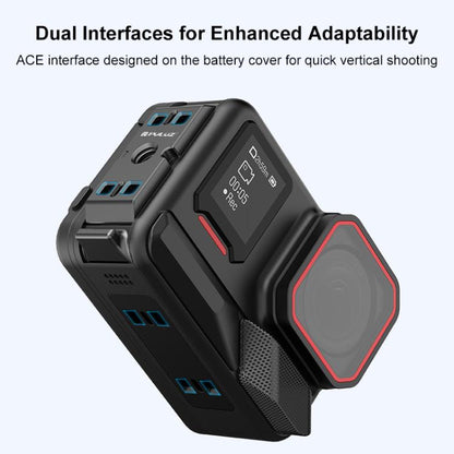 PULUZ ACE / AC Cache latéral d'interface de batterie en alliage d'aluminium pour Insta360 Ace Pro 2, pour port Insta360 Ace Pro 2 ACE/AC