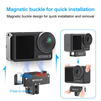 Pour support de base magnétique à dégagement rapide en métal PULUZ pour DJI Osmo Action 5 Pro, pour DJI Osmo Action 5 Pro