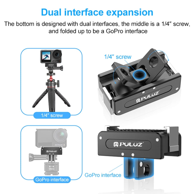 Pour support de base magnétique à dégagement rapide en métal PULUZ pour DJI Osmo Action 5 Pro, pour DJI Osmo Action 5 Pro