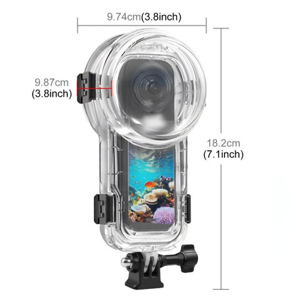 For Insta360 X5 PULUZ 60m Waterproof Sealed Diving Case
