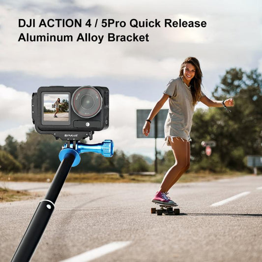 For DJI Osmo Action 5 Pro / 4 / 3 PULUZ Vertical Horizontal Shooting Quick Release Metal Magnetic L Bracket, For DJI Osmo Action 5 Pro / 4