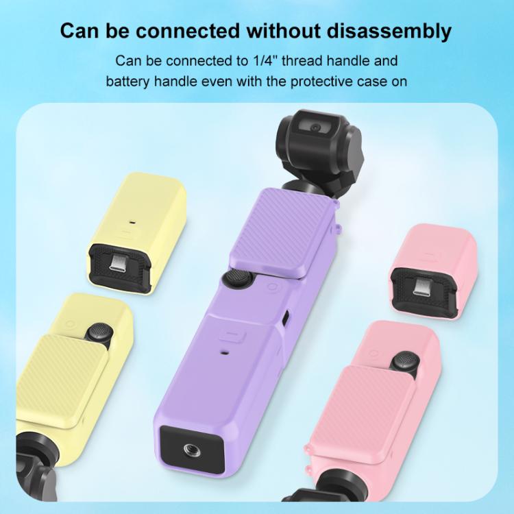 Pour DJI OSMO Pocket 3 PULUZ 6 en 1 Cache en silicone TPU pour objectif, poignée et écran